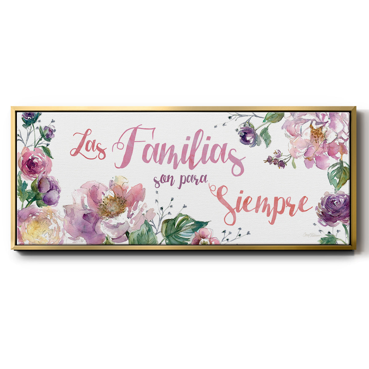 Familias Siempre - Floater Framed Canvas Print
