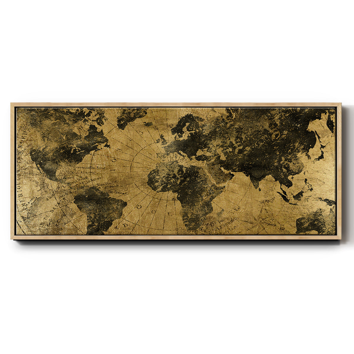 Golden Atlas - Floater Framed Canvas Print