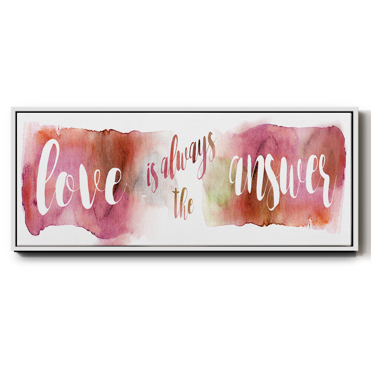 Love is the Answer - Floater Framed Canvas Print