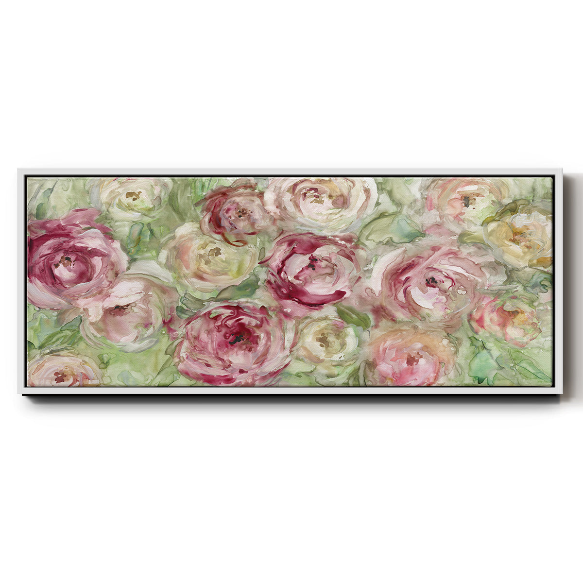 Climbing Rose - Floater Framed Canvas Print