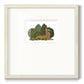 Hare Reclining in Leaves Premium Framed Print Double Matboard