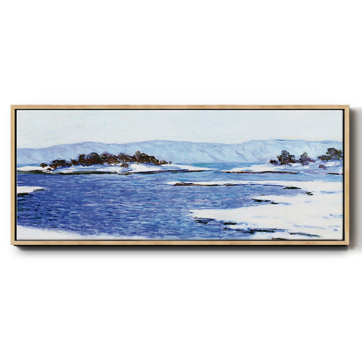 The Banks of the Fjord at Christiania, 1895 - Floater Framed Canvas Print