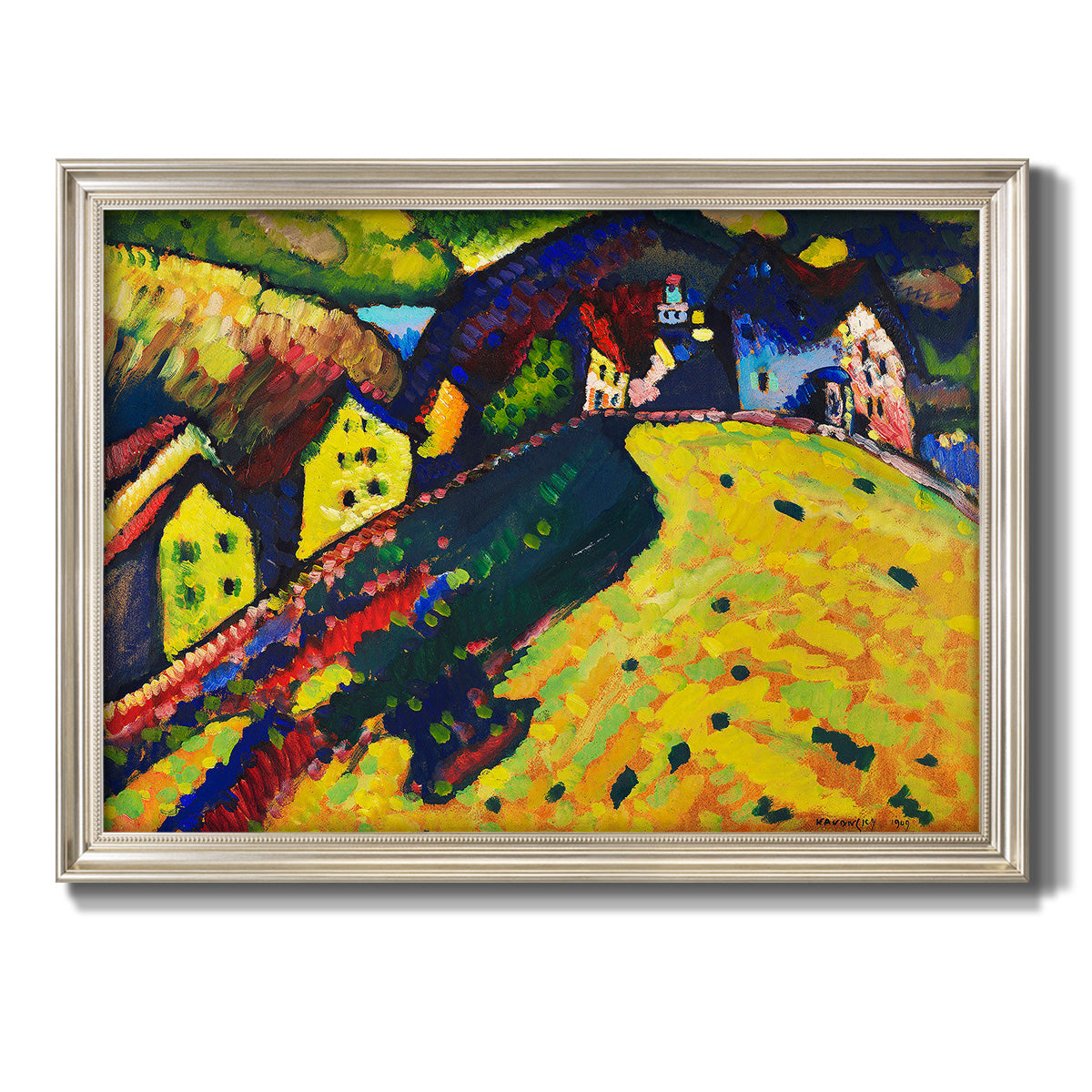 Houses at Murnau - Ornate Framed Canvas Print