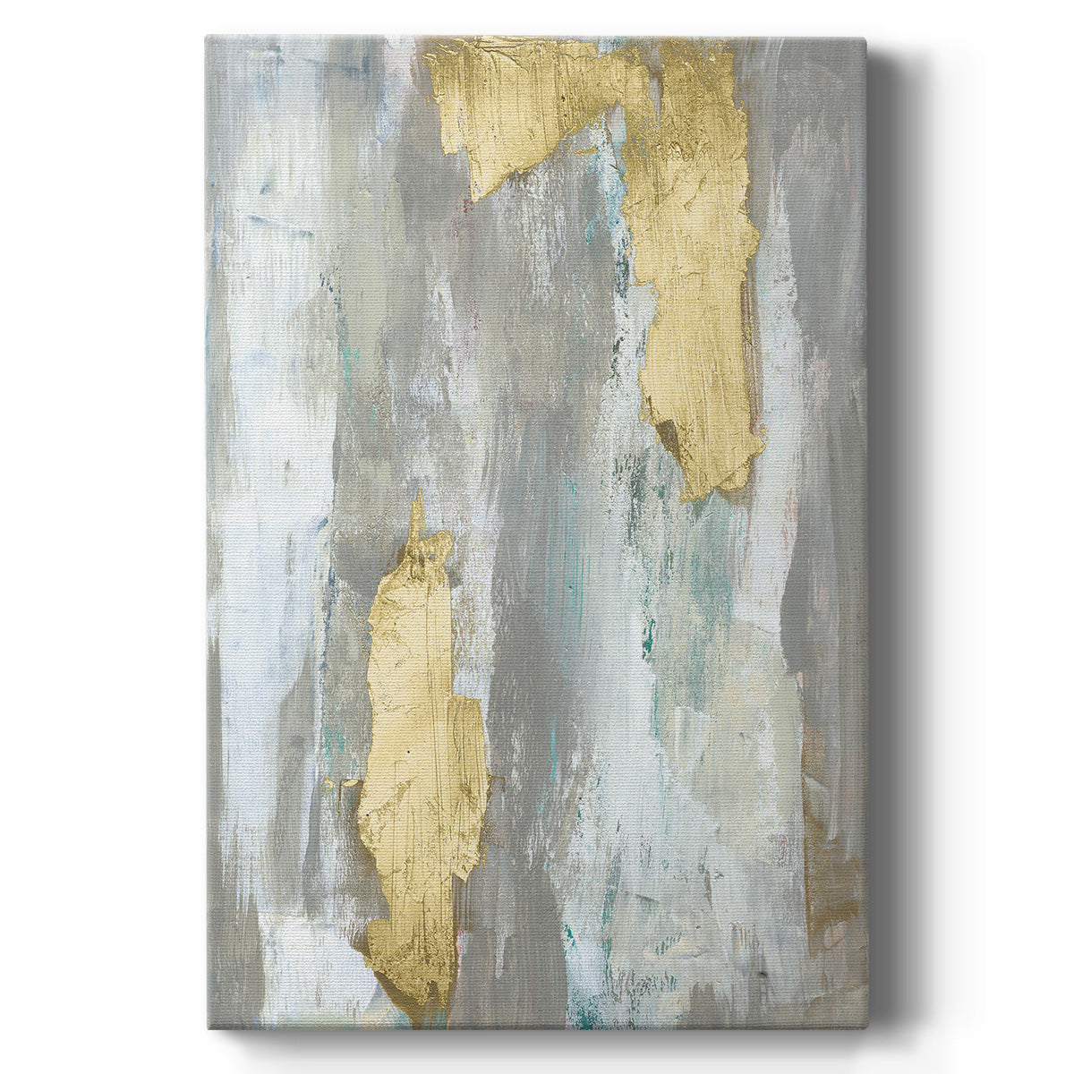 Textured Neutrals & Gold I Premium Gallery Wrapped Canvas - Ready to Hang