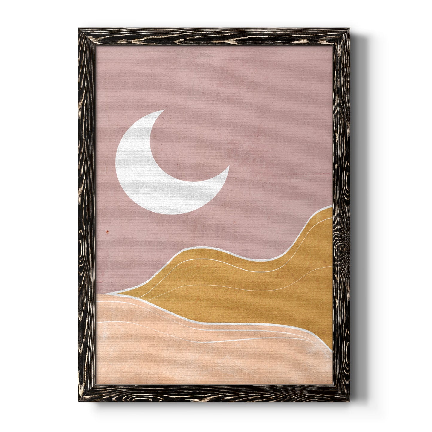 Sedona Moon - Barnwood Framed Canvas Print