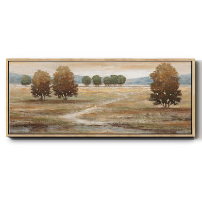 Linen Landscape I - Floater Framed Canvas Print
