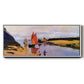 Breakwater at Trouville, Low Tide, 1870 - Floater Framed Canvas Print