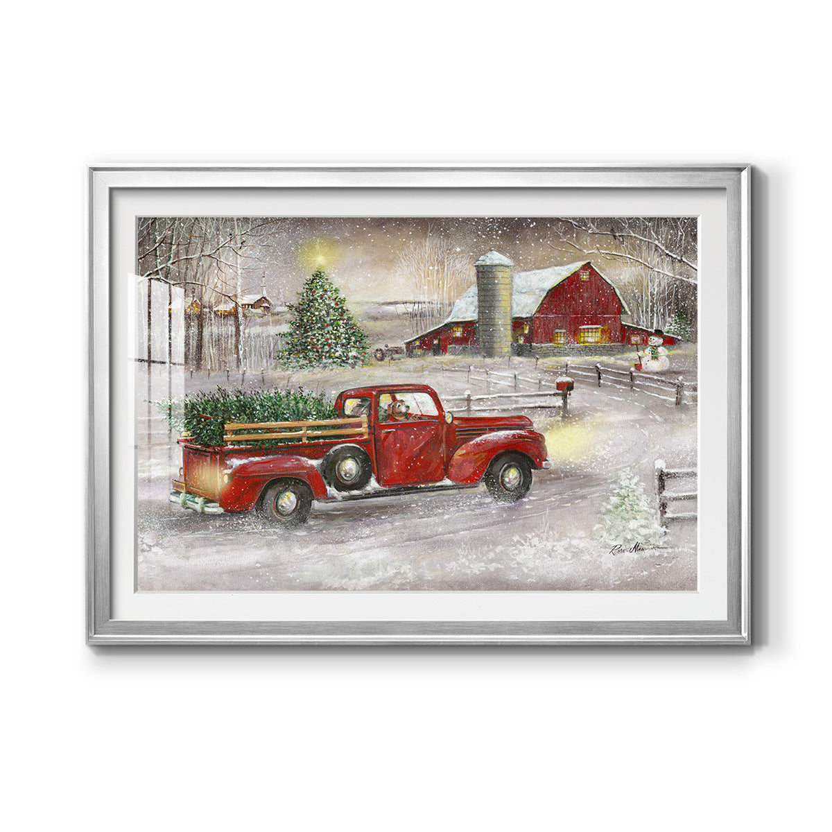 Making Christmas Memories - Modern Framed Art Print