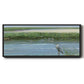 Wading at Dusk - Floater Framed Canvas Print