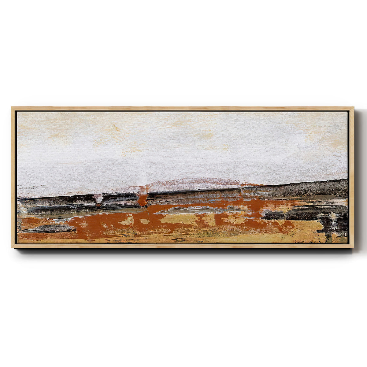 Bridges Ochre III - Floater Framed Canvas Print
