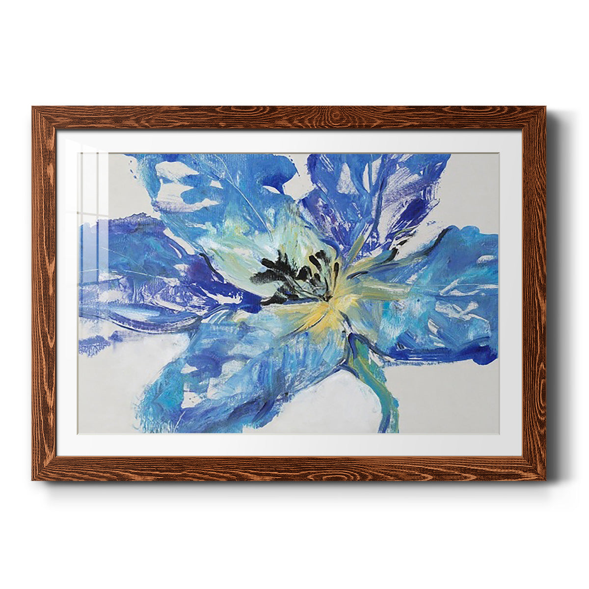 Fleur Bleue II - Barnwood Framed Art Print