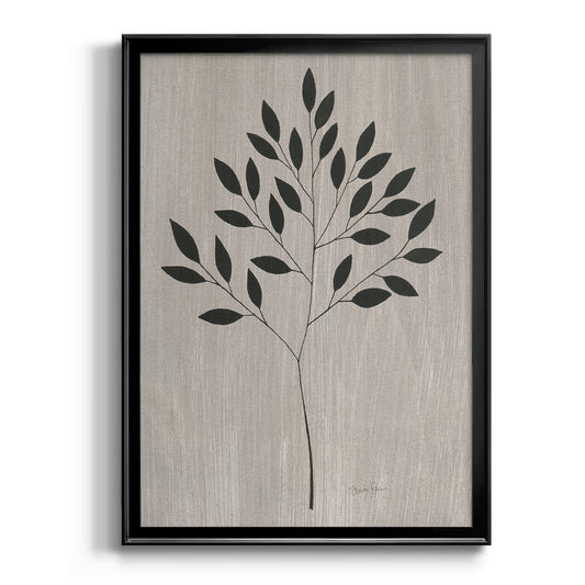 Leaves and Wood I - Modern Framed Canvas Print
