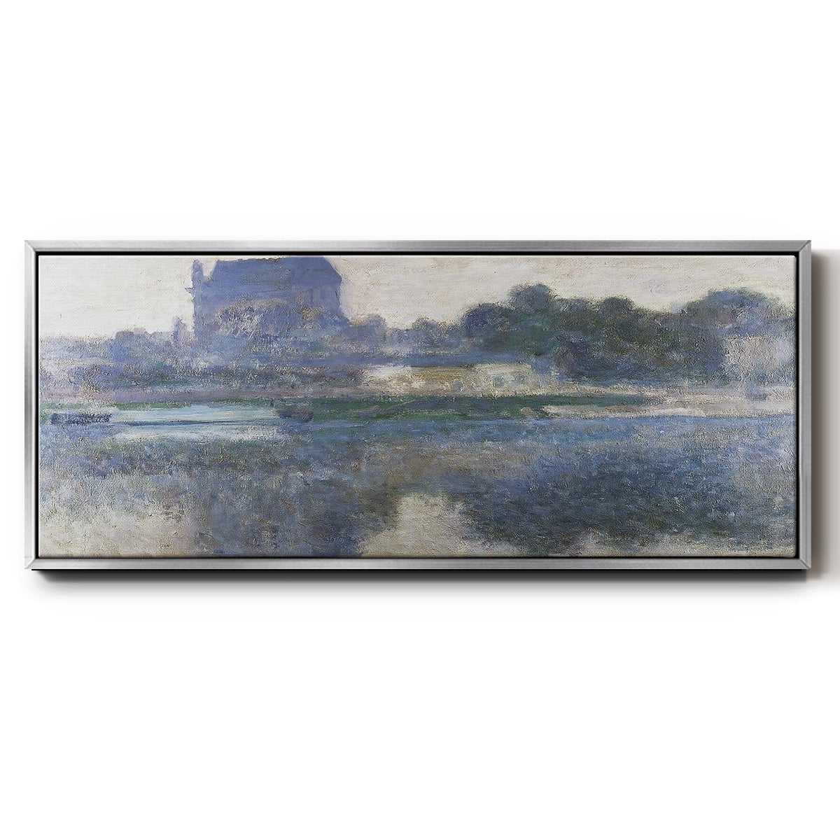 The Church of Vernon in the Mist, 1893 - Floater Framed Canvas Print