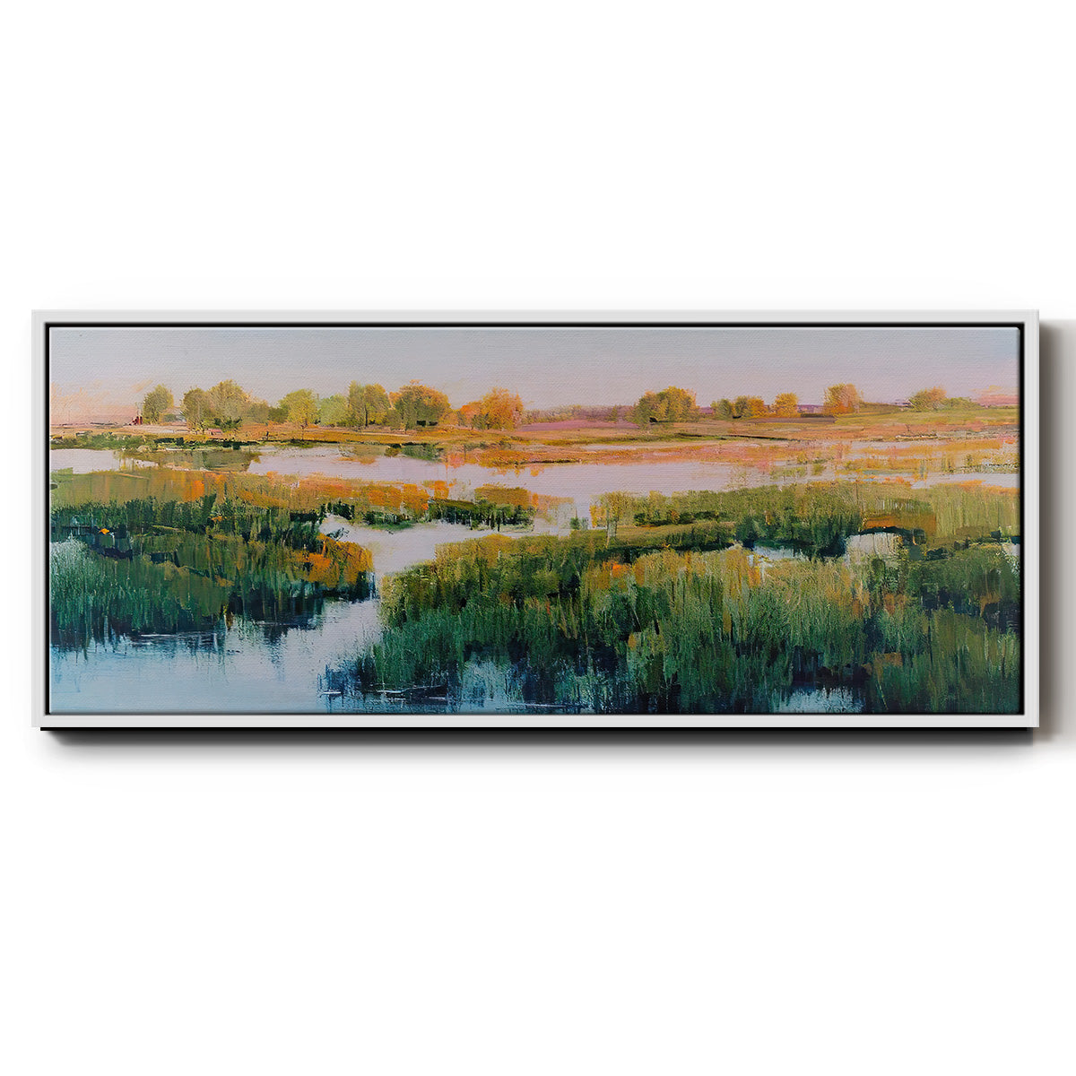 Marshland View II - Floater Framed Canvas Print