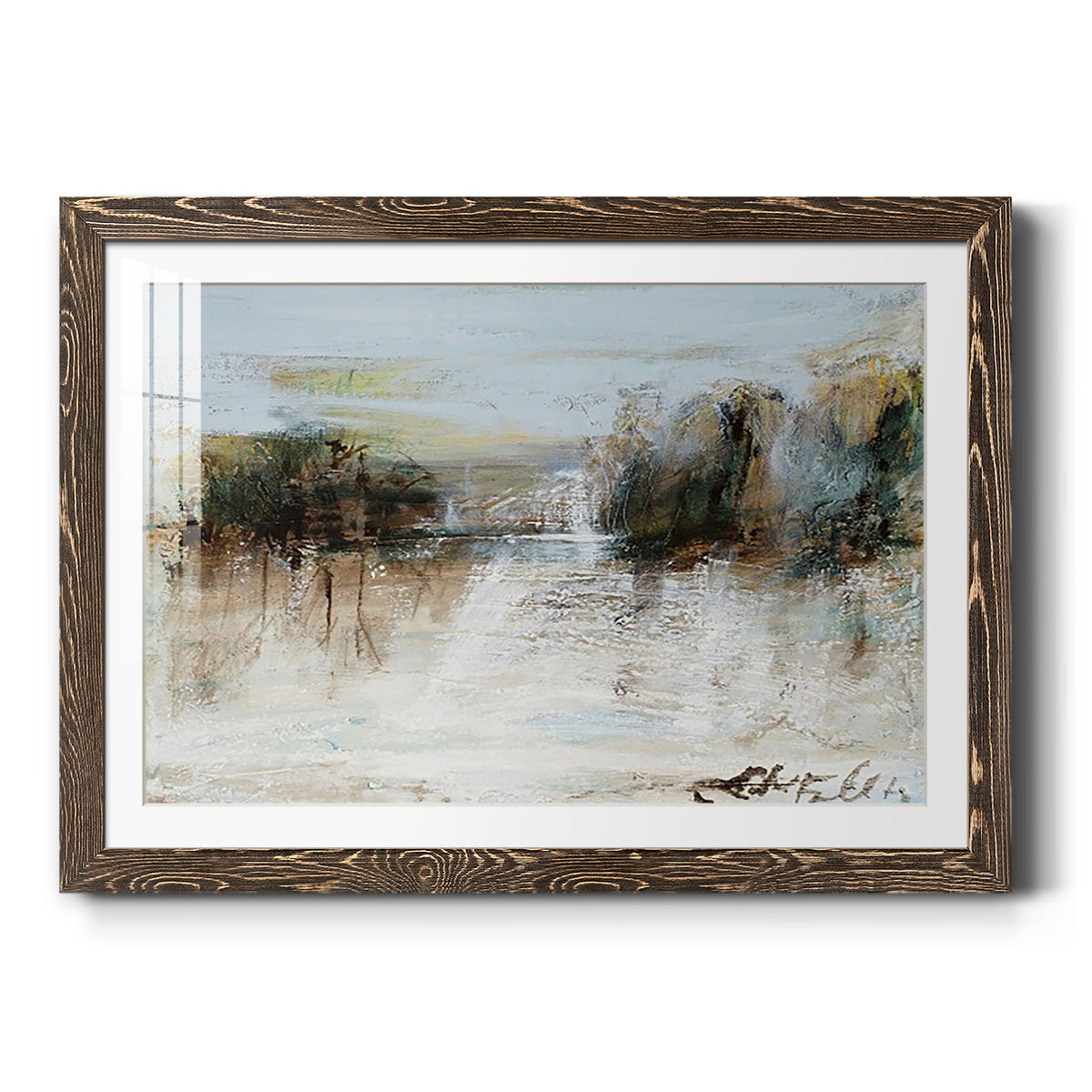 Wintery Horizon I - Barnwood Framed Art Print