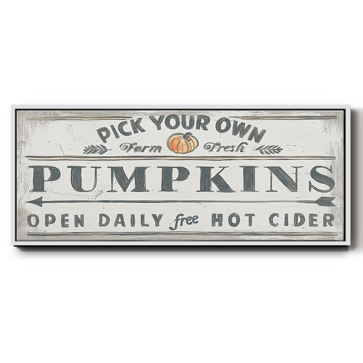 Pumpkin Patch I - Floater Framed Canvas Print