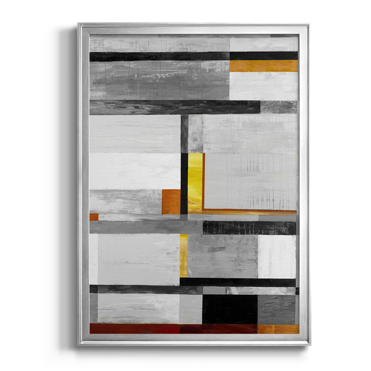 Retro Spectrum V7 - Modern Framed Canvas Print