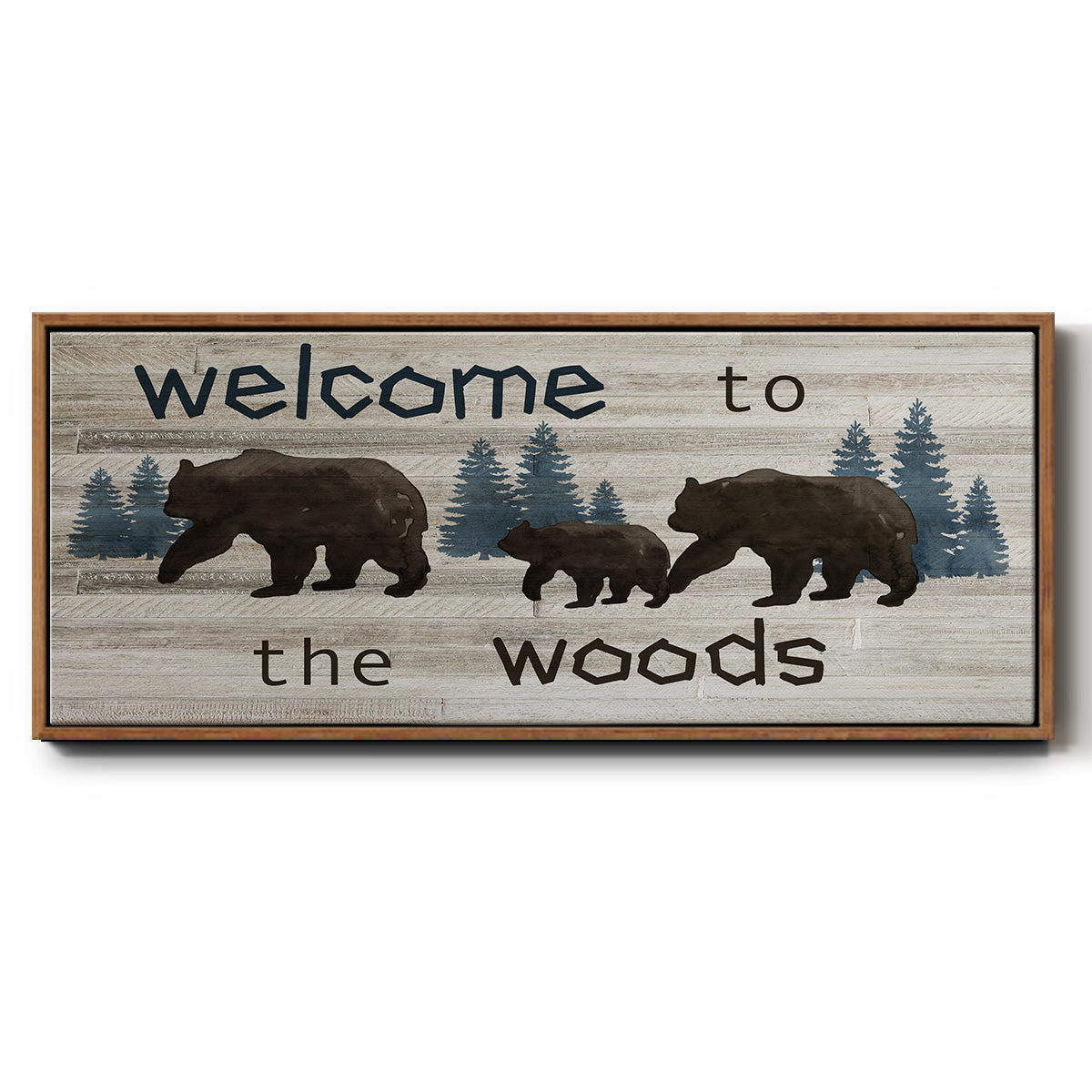 Bears Welcome - Floater Framed Canvas Print