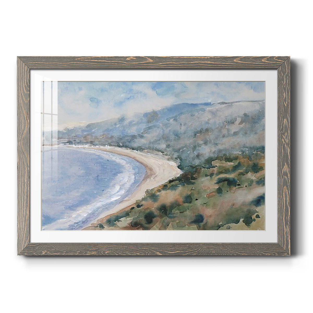Coastal Mist I - Barnwood Framed Art Print