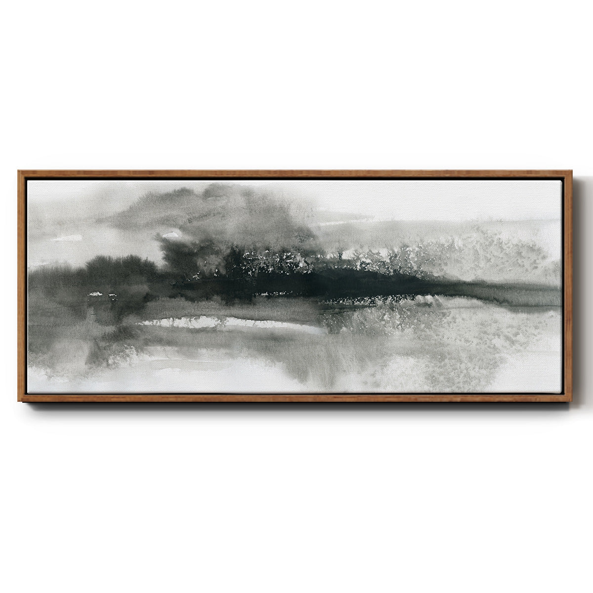 Dramatic Setting - Floater Framed Canvas Print
