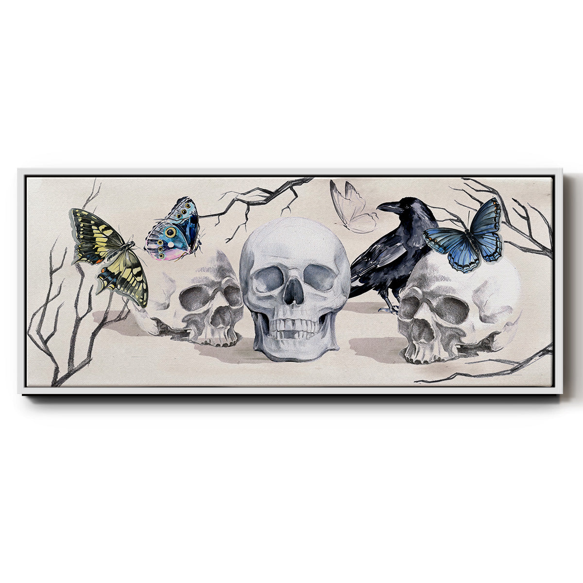 Nevermore Collection D - Floater Framed Canvas Print
