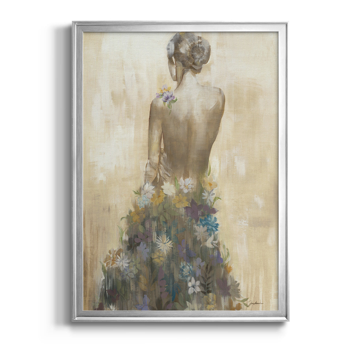 Garden Gown - Modern Framed Canvas Print