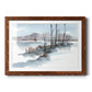 Winter Stream Watercolor I - Barnwood Framed Art Print