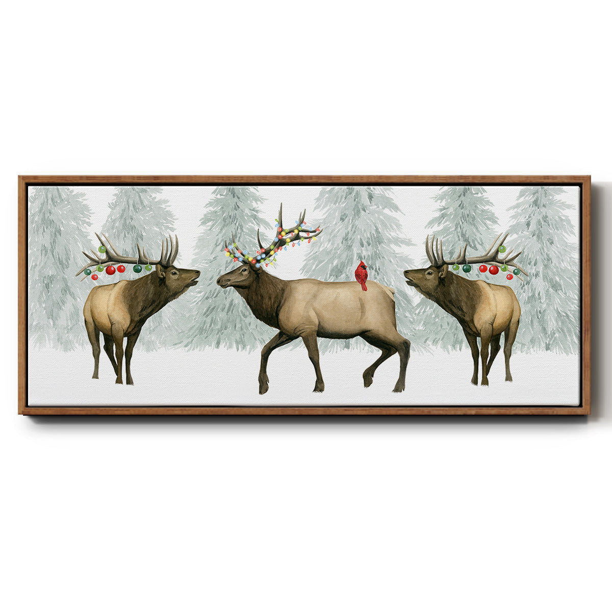Festive Forest Collection D - Floater Framed Canvas Print