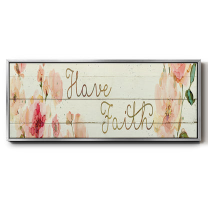 Have Faith - Floater Framed Canvas Print