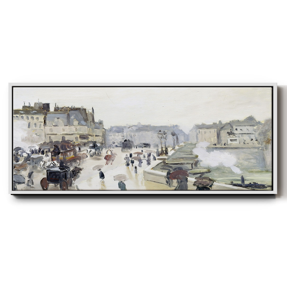 The Pont Neuf, 1872 - Floater Framed Canvas Print