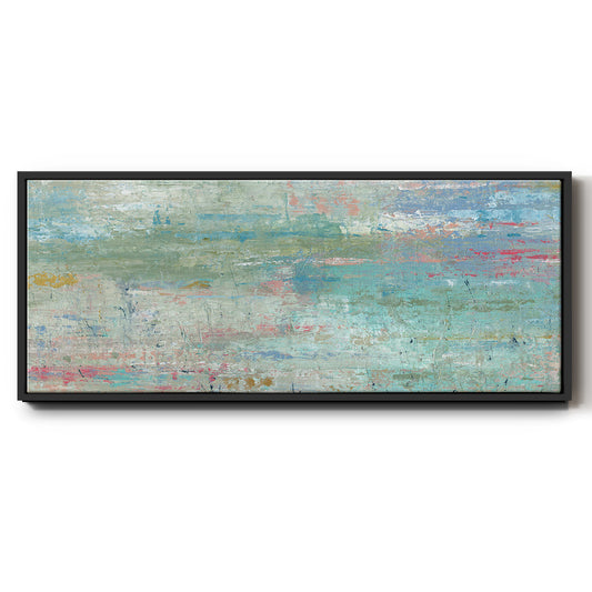 Pastel Watergarden - Floater Framed Canvas Print