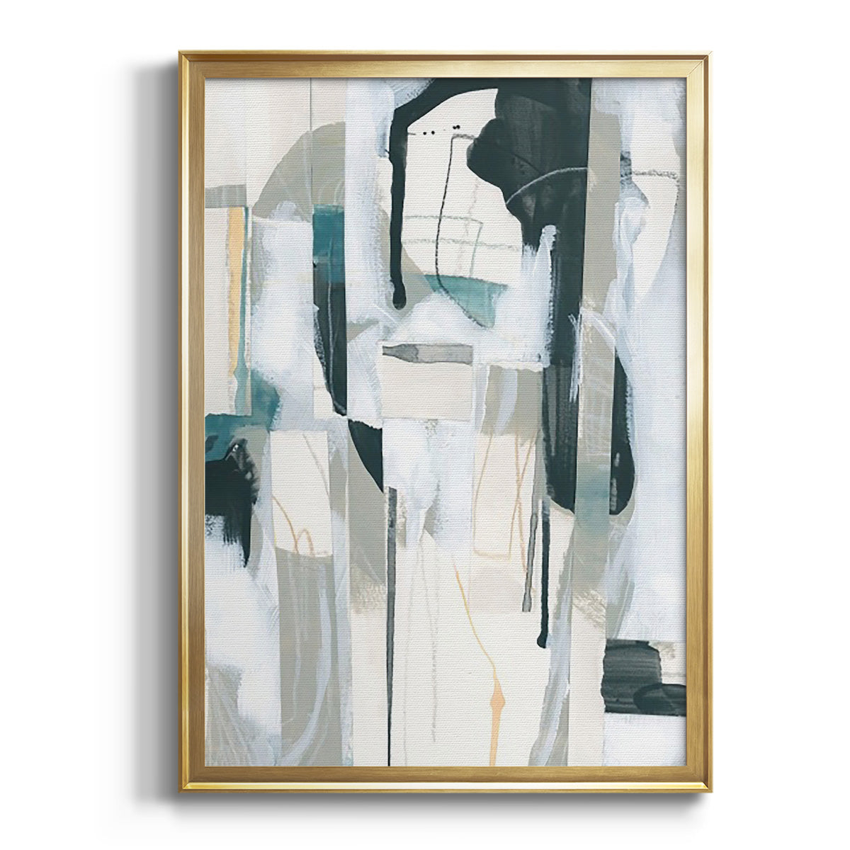 Sea Cavern Strata II - Modern Framed Canvas Print