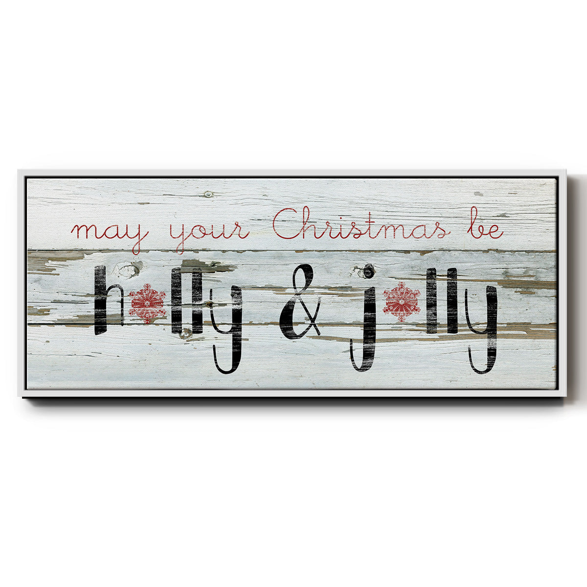 Holly & Jolly - Floater Framed Canvas Print