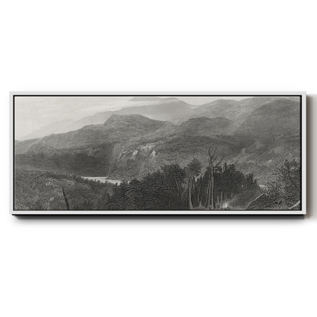 The Smoky Mountains - Floater Framed Canvas Print
