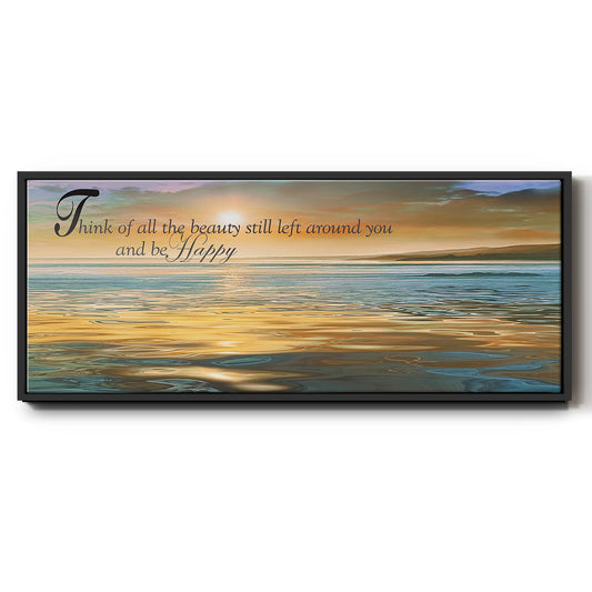 All The Beauty - Floater Framed Canvas Print