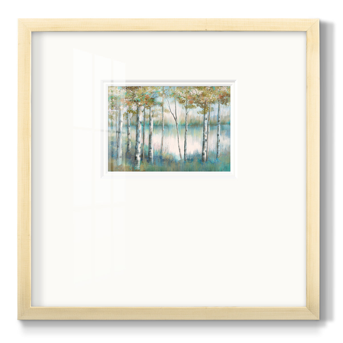 Aspen Lake - Double Matboard Framed Print