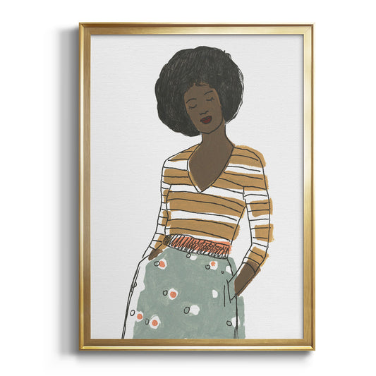 Fashion Vignette II - Modern Framed Canvas Print