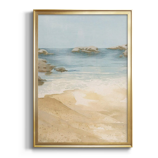 Tranquil Beach I - Modern Framed Canvas Print