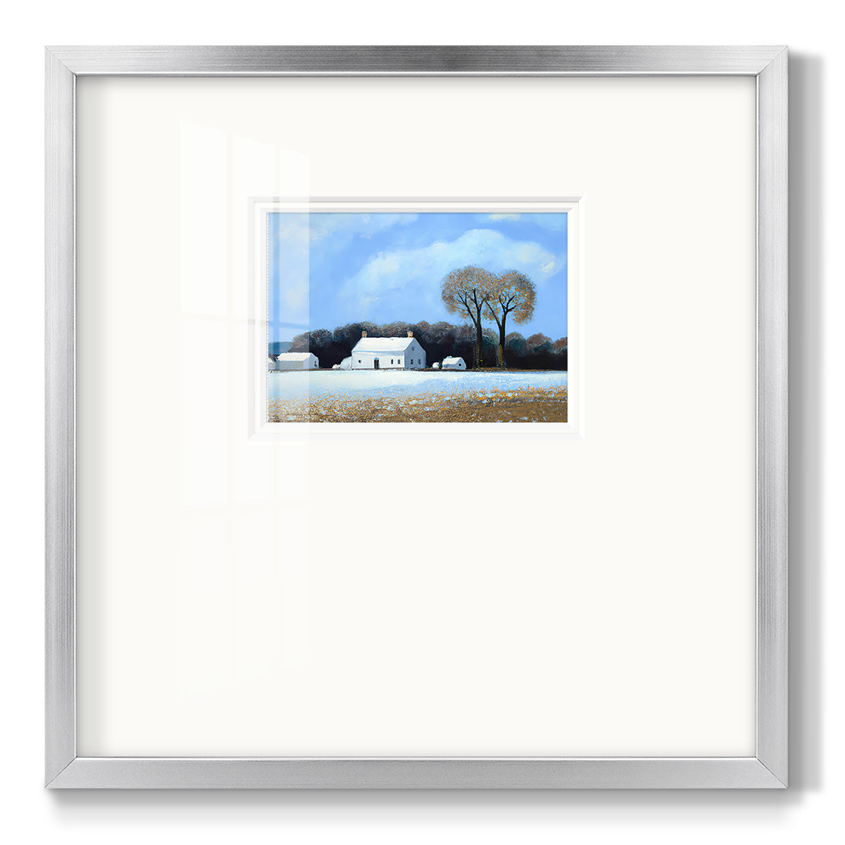 Haverst Barn - Double Matboard Framed Print