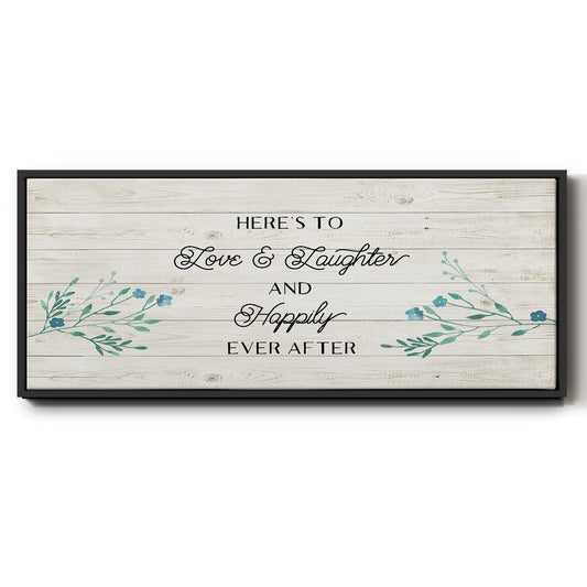 Floral Happily - Floater Framed Canvas Print