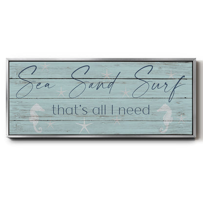Sea, Sand, Surf - Floater Framed Canvas Print