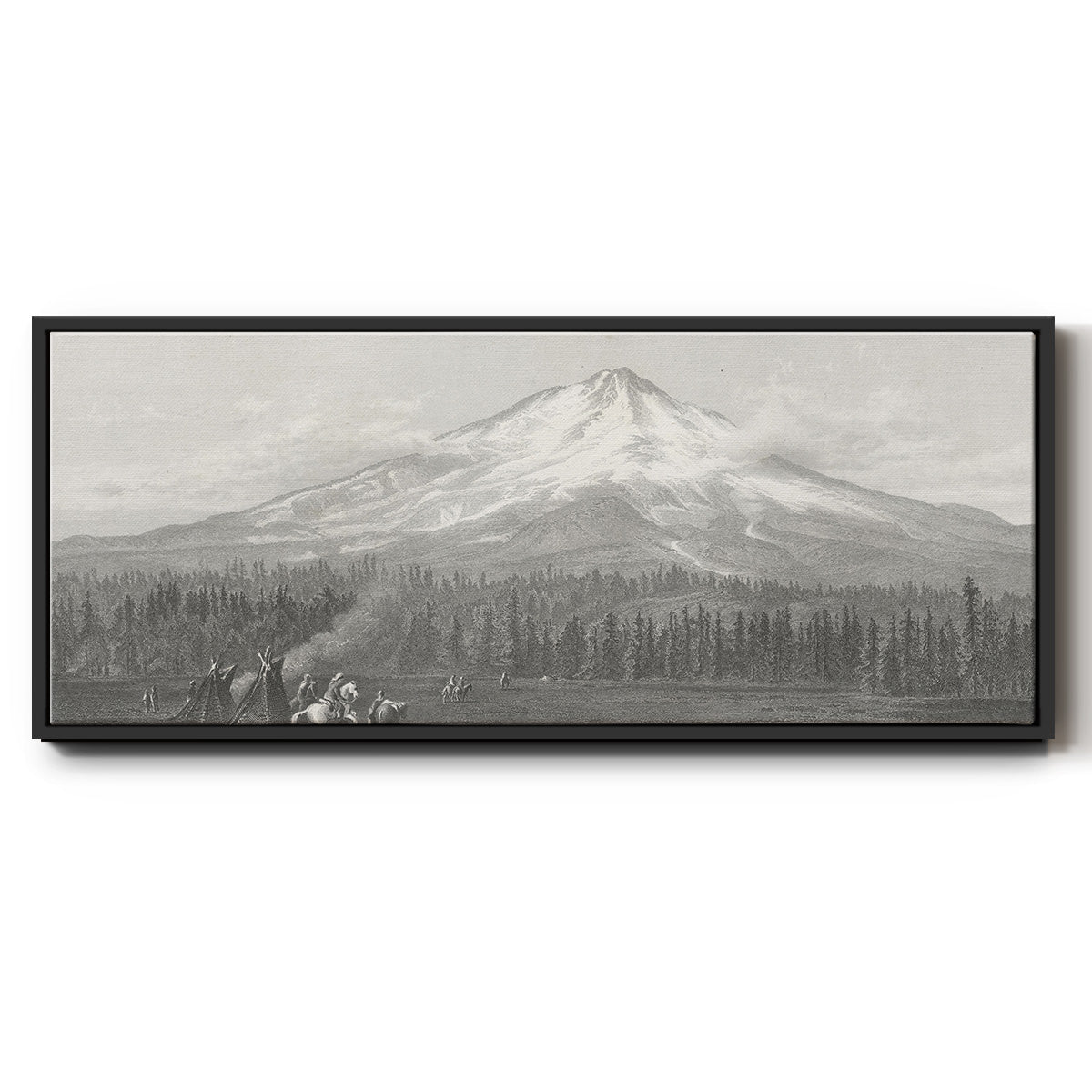 Mount Shasta - Floater Framed Canvas Print