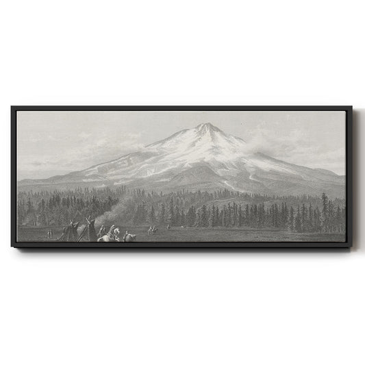 Mount Shasta - Floater Framed Canvas Print