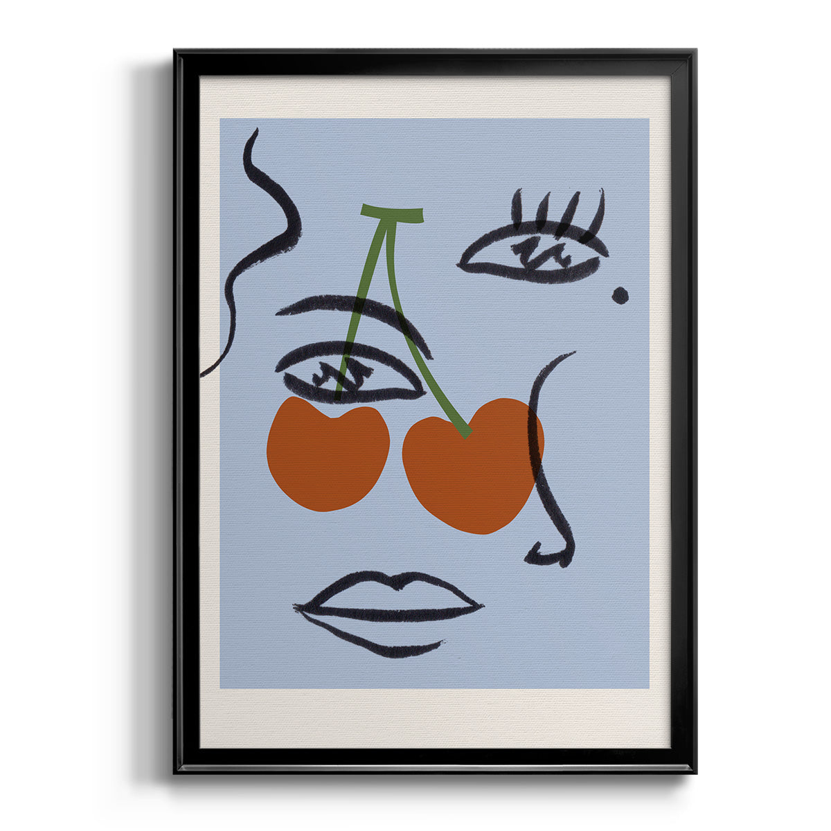 Cherry Baby I - Modern Framed Canvas Print