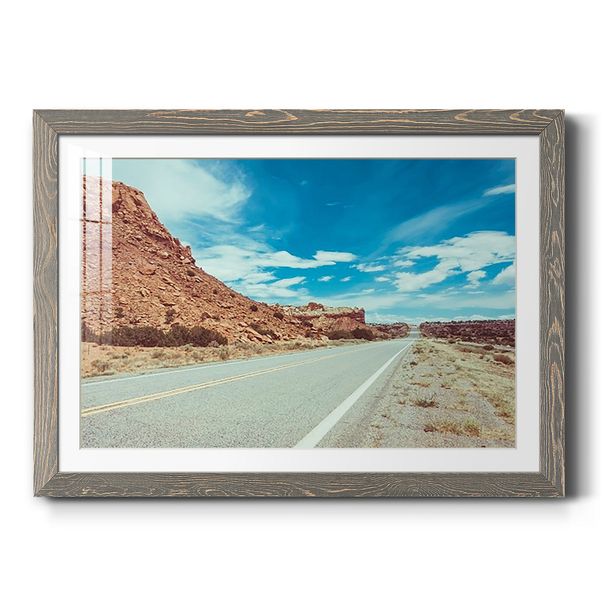 New Mexico Drive II - Barnwood Framed Art Print