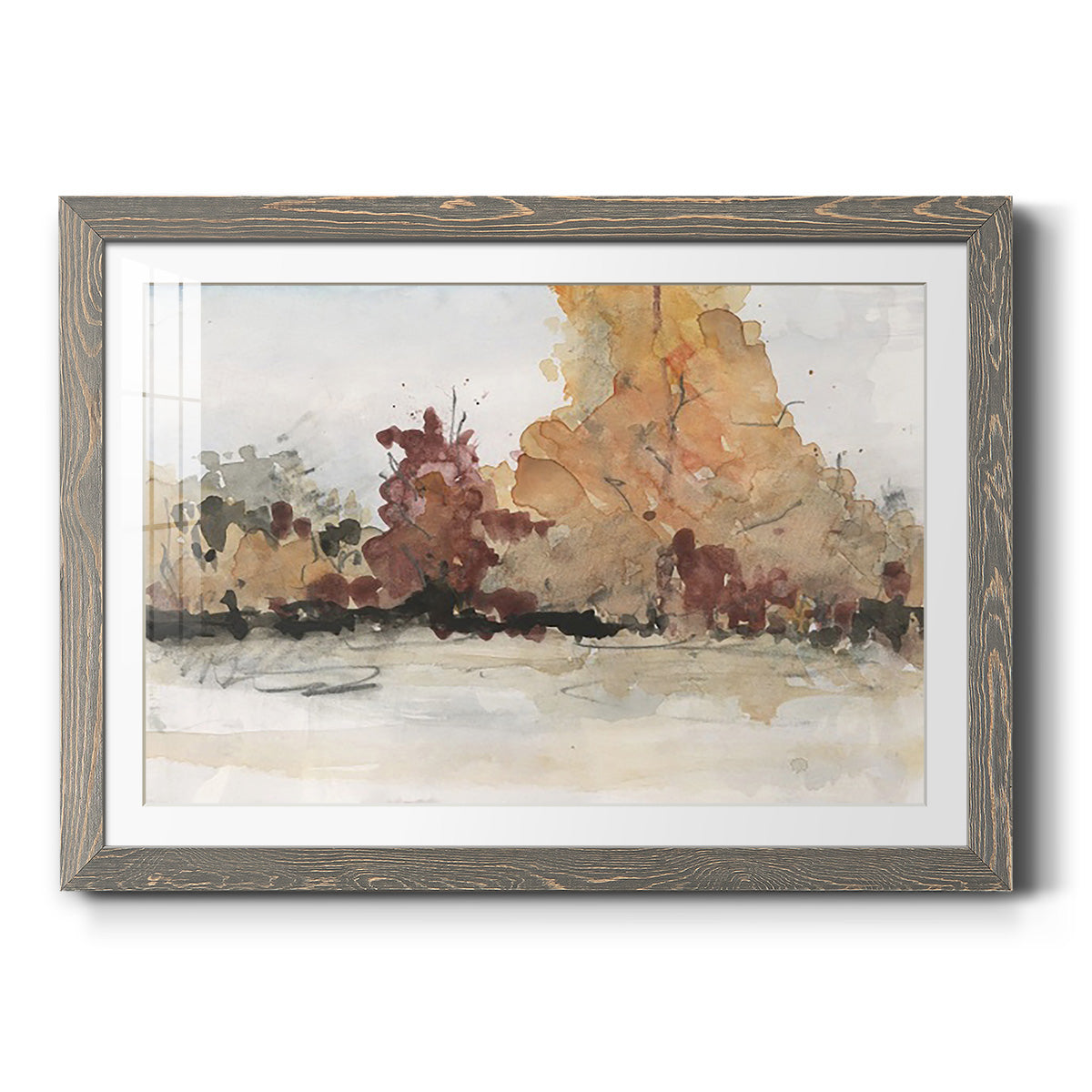 The Autumn View II - Barnwood Framed Art Print