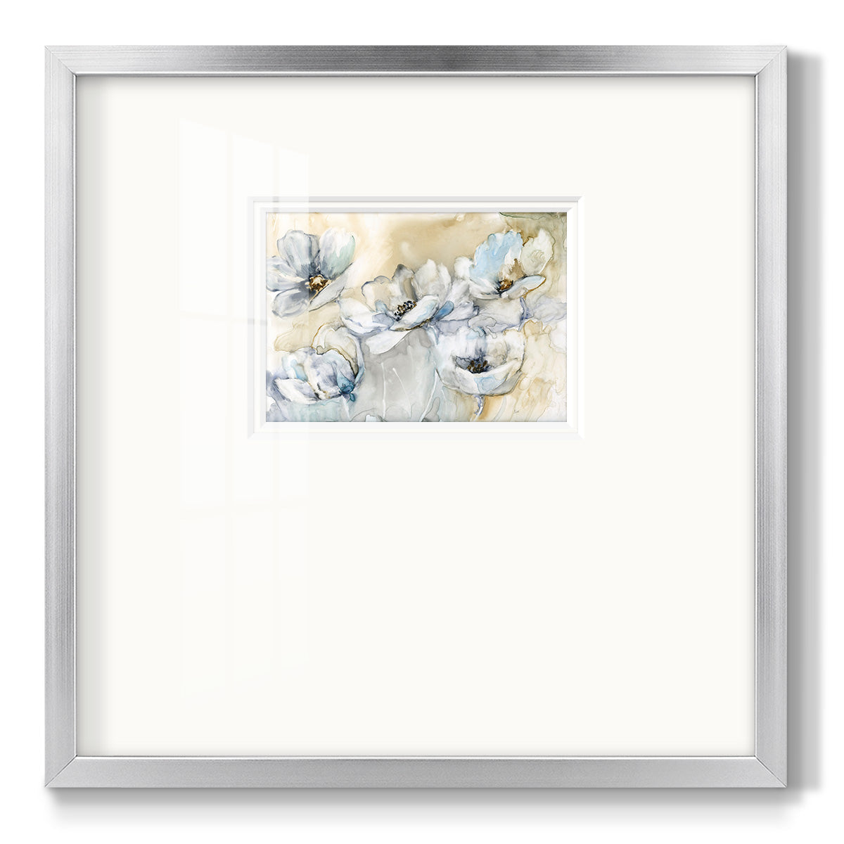 Soft Blooms - Double Matboard Framed Print