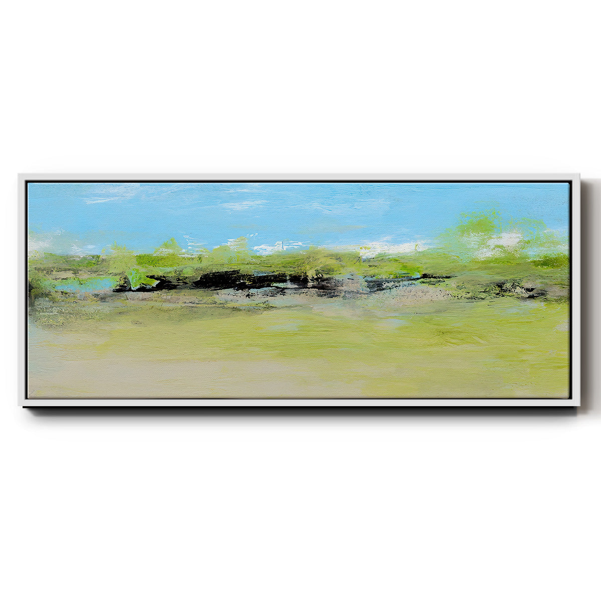 From the Terrace I - Floater Framed Canvas Print