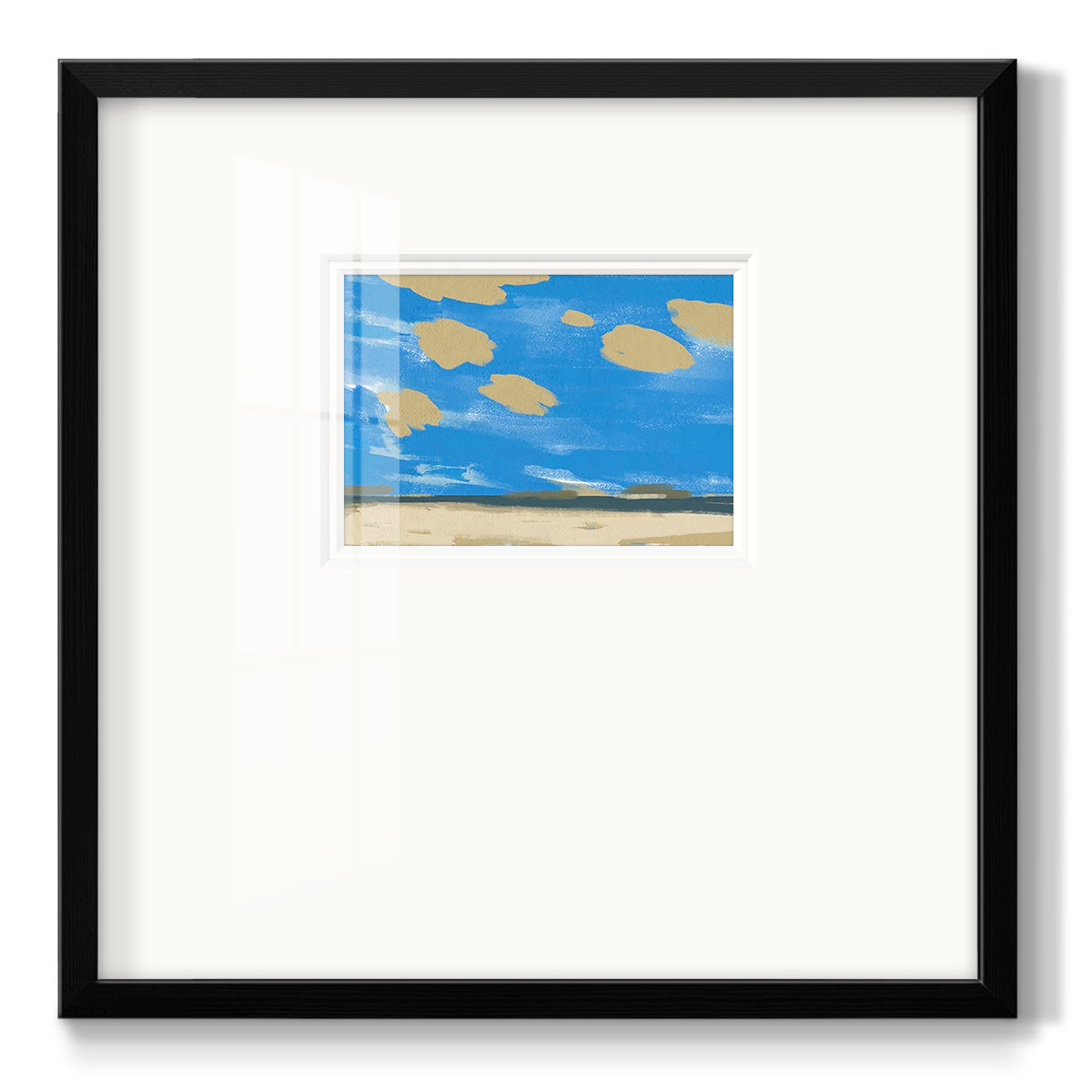 Textured Beachscape I - Double Matboard Framed Print