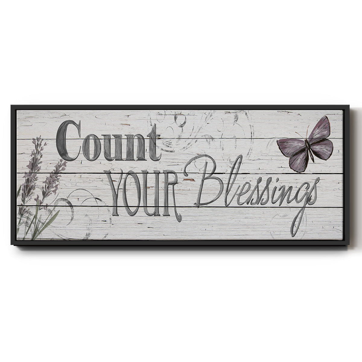 Count Your Blessings - Floater Framed Canvas Print